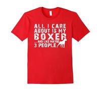 (XXL) Men's All I care about is my Boxer T-Shirts For Dog Lovers-Father's Day