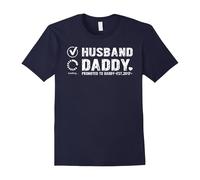 (XXL) Mens Husband t-shirt promoted to daddy 2017 gift father's day-Father's Day