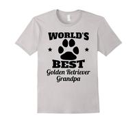 (XXL) Men's World's Best Golden Retriever Grandpa Dog Lover T-Shirt-Father's Day