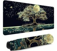 XXL Mouse Mat 1200x600x3mm Black Desk Mat Large, Waterproof Soft Cloth, Non-Slip Rubber Base, Gaming Mouse Pad Moon with Precision Locked Edges Computer Keyboard Pad for Home Office Gifts xg-932