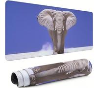 XXL Mouse Mat 600x300x3mm Blue Desk Mat Large, Waterproof Soft Cloth, Non-Slip Rubber Base, Gaming Mouse Pad Elephant with Precision Locked Edges Computer Keyboard Pad for Home Office Gifts xg-394