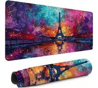 XXL Mouse Mat 600x300x3mm Paris Desk Mat Large, Waterproof Soft Cloth, Non-Slip Rubber Base, Gaming Mouse Pad Iron Tower with Precision Locked Edges Computer Keyboard Pad for Home Office Gifts xg-522