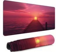 XXL Mouse Mat 600x300x3mm Pink Desk Mat Large, Waterproof Soft Cloth, Non-Slip Rubber Base, Gaming Mouse Pad Maritime with Precision Locked Edges Computer Keyboard Pad for Home Office Gifts xg-352