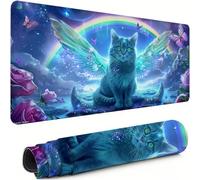 XXL Mouse Mat 800x300x3mm Rainbow Desk Mat Large, Waterproof Soft Cloth, Non-Slip Rubber Base, Gaming Mouse Pad Animal with Precision Locked Edges Computer Keyboard Pad for Home Office Gifts xg-930
