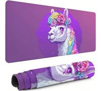 XXL Mouse Mat 800x400x3mm Purple Desk Mat Large, Waterproof Soft Cloth, Non-Slip Rubber Base, Gaming Mouse Pad Alpaca with Precision Locked Edges Computer Keyboard Pad for Home Office Gifts xg-456