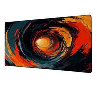 XXL Mouse Mat Abstract Gaming Mouse Pad 31.5x15.7 inch Large Desk Mat Orange Color Desk Accessories Mousepad Computer Accessories Office Product Speed Mousemat, for Home Office Work Gaming D-196