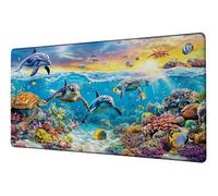 XXL Mouse Mat Animal Gaming Mouse Pad 55.1x23.6 inch Large Desk Mat Sea Desk Accessories Mousepad Computer Accessories Office Product Improved Precision and Speed Mousemat, for Home Office Gaming D-14
