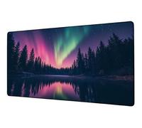 XXL Mouse Mat Aurora Gaming Mouse Pad 31.5x15.7 inch Large Desk Mat Starry Sky Desk Accessories Mousepad Computer Accessories Office Product Precision Speed Mousemat, for Home Office Gaming D-632