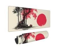 XXL Mouse Mat Beige - Gaming Mouse Pad Full Moon 800 x 400 x 3MM - Speed Gaming Mousepad with Non-Slip Rubber Base and Stitched Edge - Office Accessories Washable, Mousemat for Computers -2510M54