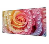 XXL Mouse Mat Color Gaming Mouse Pad 19.7x9.8 inch Large Desk Mat Rose Desk Accessories Mousepad Computer Accessories Office Product Improved Precision and Speed Mousemat, for Home Office Gaming D-174