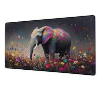 XXL Mouse Mat Color Gaming Mouse Pad 39.4x19.7 inch Large Desk Mat Elephant Desk Accessories Mousepad Computer Accessories Office Product Precision Speed Mousemat, for Home Office Work Gaming D-136