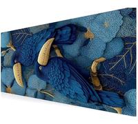 XXL Mouse Mat Desk Mats Non-Slip Base, Durable & Waterproof Desk Mat for Office, PC Gaming Accessories Laptop - Precision Tracking & Smooth Glide, Large Games, Offices (1600x800x3 mm Bird Blue) V-239