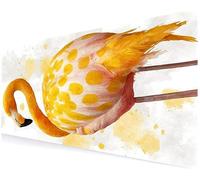 XXL Mouse Mat Desk Mats Non-Slip Base, Durable Waterproof Desk Mat for Office, PC Gaming Accessories Laptop - Precision Tracking Smooth Glide, Large Games, Offices (700x300x3 mm Flamingo Yellow) V-30