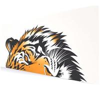 XXL Mouse Mat Desk Mats Non-Slip Base, Durable & Waterproof Desk Mat for Office, PC Gaming Accessories Laptop - Precision Tracking & Smooth Glide, Large Games, Offices (800x400x3 mm Tiger Yellow) V493