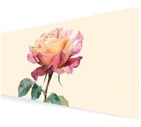 XXL Mouse Mat Desk Mats Non-Slip Base, Durable & Waterproof Desk Mat for Office, PC Gaming Accessories Laptop - Precision Tracking & Smooth Glide, Large Games, Offices (900x500x3 mm Rose yellow) V-501