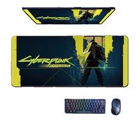 XXL Mouse Mat for CyberPunk Edgerunners|Non-Slip Rubber Base Gaming Mousepad for Computer|31.5 x 11.8 inch Waterproof Home Office Long Big Mouse Pad (David Martinez, 800 * 300 * 3mm)