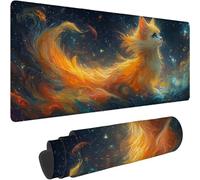 XXL Mouse Mat Gaming Mouse pad Mousepad 1200 x 600 x 3mm Ultra Thin Improves Speed and Accuracy, Non Slip Rubber Base, Soft Textured Surface, Wear Resistant for PC, Mac Black Cat Pattern xn-269