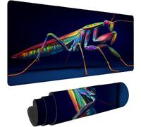 XXL Mouse Mat Gaming Mouse pad Mousepad 1200 x 600 x 3mm Ultra Thin Improves Speed and Accuracy, Non Slip Rubber Base, Soft Textured Surface for PC, Mac, Laptop Blue Praying Mantis Pattern xn-549