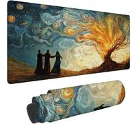 XXL Mouse Mat Gaming Mouse pad Mousepad 1200 x 600 x 3mm Ultra Thin Improves Speed and Accuracy, Non Slip Rubber Base, Soft Textured Surface for PC, Mac, Laptop Starry Sky Landscape Pattern xn-696