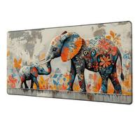 XXL Mouse Mat Orange Color Gaming Mouse Pad 39.4x19.7 inch Large Desk Mat Elephant Desk Accessories Mousepad Computer Accessories Office Product Speed Mousemat, for Home Office Work Gaming D-200