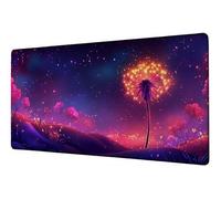 XXL Mouse Mat Starry Sky Gaming Mouse Pad 31.5x15.7 inch Large Desk Mat Dandelion Desk Accessories Mousepad Computer Accessories Office Product Speed Mousemat, for Home Office Work Gaming D-602