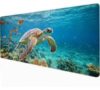 XXL Mouse Pad - Sea Turtle 800 x 400 x 3mm Large Gaming Mouse Mat - With Anti-Slip Base, Extended Big Keyboard Mousepad - Waterproof Durable for PC, Laptop, Desk Mat, Gaming Gifts Gamer, Fish -90294
