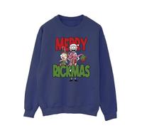(XXL, Navy Blue) Rick And Morty Mens Merry Rickmas Sweatshirt