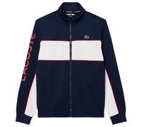 (XXL, Navy Blue/White) Lacoste Mens Logo Printed Zipped Tennis Jacket