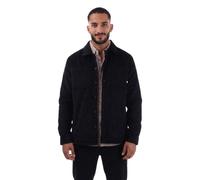(XXL, Navy) Farah Mens Plain Peached Overshirt
