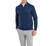 (XXL, Navy) FootJoy Mens 2024 Glen Plaid Print Moisture Wicking Midlayer Golf Sweater