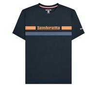 (XXL, Navy) Lambretta Mens Chest Stripe T-Shirt