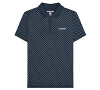 (XXL, Navy) Lambretta Mens Polka Dot Big & Tall Polo Shirt