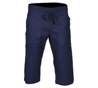 (XXL, Navy) Mens 3/4 Shorts Trousers mesh Lined Bottoms