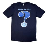 Oasis T Shirt Question Mark Band Logo new Official Mens Navy Blue