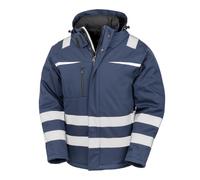 (XXL, Navy) Result Safeguard Mens Dynamic Hi-Visibility Softshell Work Coat