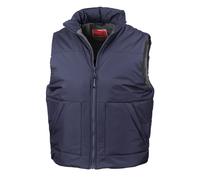 (XXL, Navy) Result Unisex Adult Fleece Lined Body Warmer
