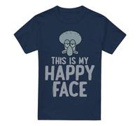 (XXL, Navy) SpongeBob SquarePants Mens Happy Face T-Shirt