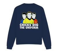 (XXL, Navy) Star Trek Unisex Adult Dig It Sweatshirt