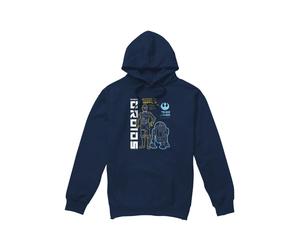 (XXL, Navy) Star Wars Mens Rebel Droids Hoodie