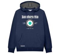 (XXL, Navy/Waterfall) Lambretta Mens Target Hoodie