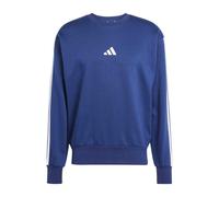 (XXL, Navy/White) Adidas Mens Essentials 3 Stripes Fleece Sweatshirt
