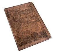 XXL Notebook World Map with Metal Corners, DIN A4: Diary, Blank Note Book, Journal for Notes, Faux Leather Cover, Hard Cover, 164 Blank Pages, Gift Vintage, Diary / Travel Diary