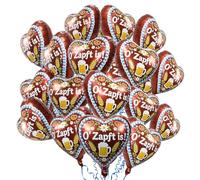 XXL Oktoberfest Decoration, O'Zapft is Foil Balloon, Gingerbread Hearts