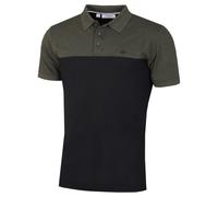 (XXL, Olive Marl/Black) Calvin Klein Mens Colour Block Lightweight Breathable Golf Polo Shirt