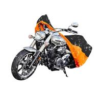 XXL Orange Motorcycle Outdoor Rainproof Storage Cover For Harley Softail Cross Bones Deuce Rocker C