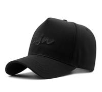 XXL Oversize Baseball Cap for Big Heads - Adjustable Breathable 60-65cm, Unisex Sports Outdoor Sun Hat (UK, Alpha, XXL, Black-Black)