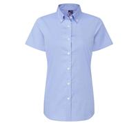 (XXL, Oxford Blue) Premier Womens/Ladies Supreme Oxford Short-Sleeved Formal Shirt