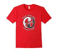 (XXL) Peace, Love, and Wiener Dogs Dachshund T-Shirt-Father's Day