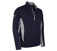 (XXL, Peacoat) Callaway Golf Mens Midweight SwingTech Stretch Textured Golf Sweater