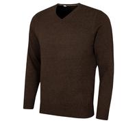 Calvin Klein Mens V-Neck Soft Cotton Sweater - Peat - XXL
